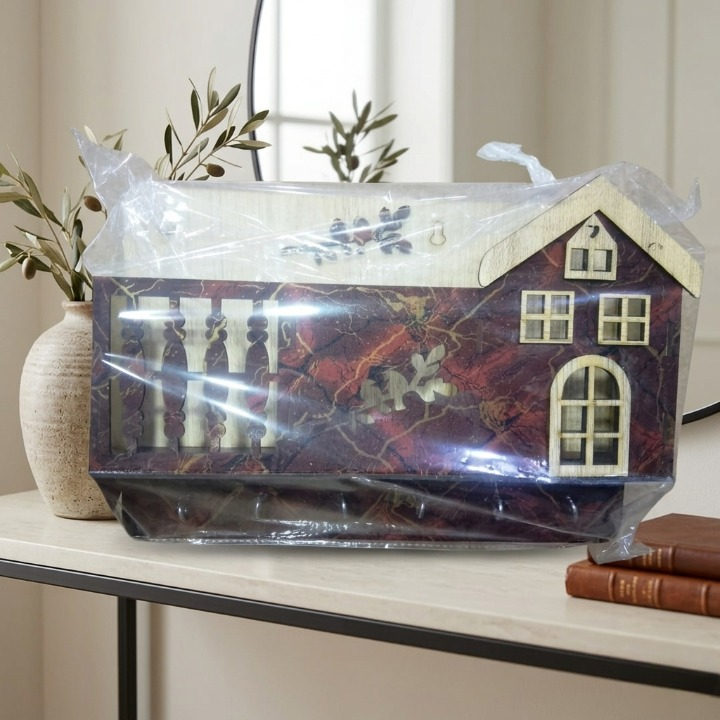 Marble Finish Key Holder with 6 Hooks