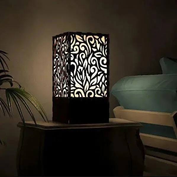 Floral Laser Cut Table Lamp