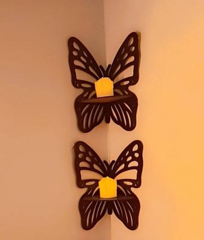 Butterfly Wall Shelves Corner Decor Set of 5