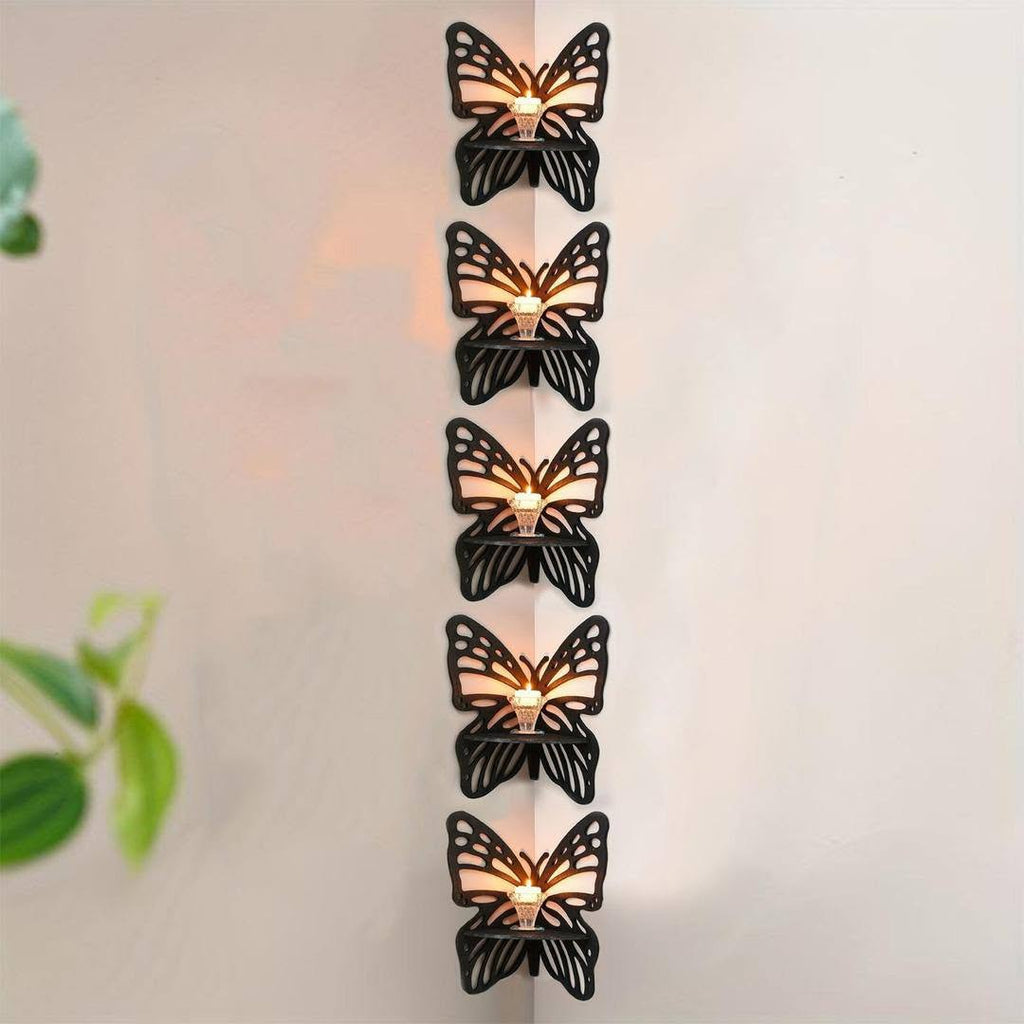 Butterfly Wall Shelves Corner Decor Set of 5