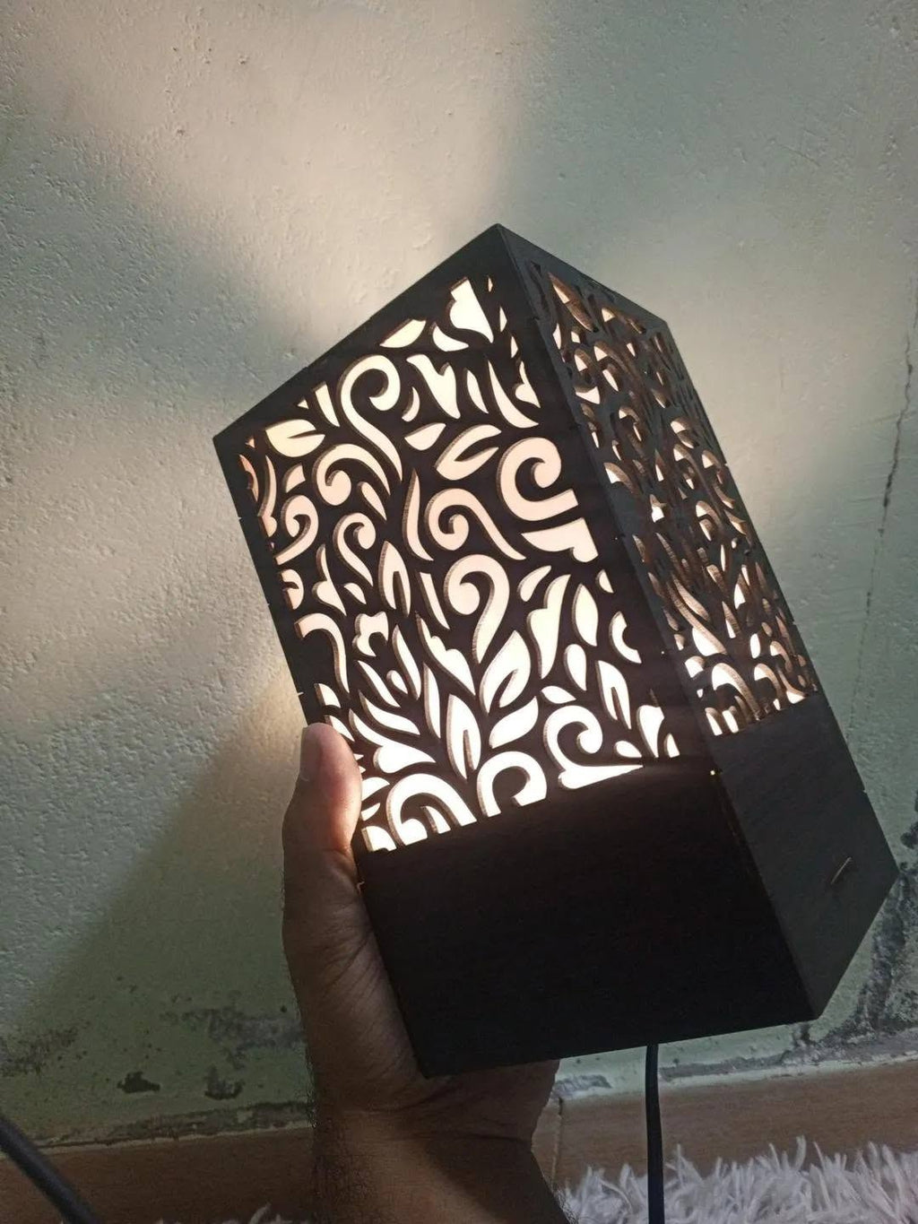 Floral Laser Cut Table Lamp