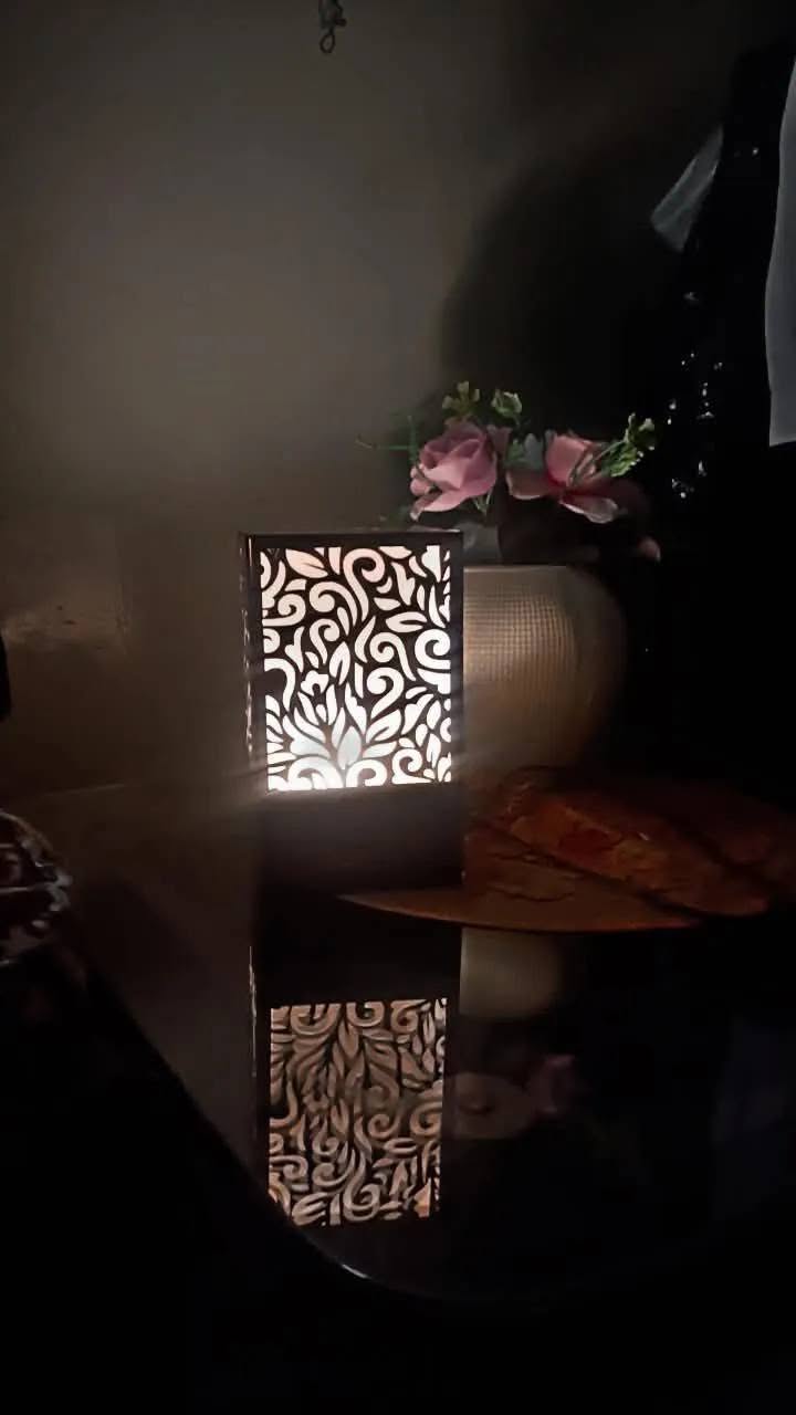 Floral Laser Cut Table Lamp